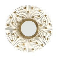 Винтажное Зеркало Soleil единый размер желтый LA REDOUTE INTERIEURS  фото, kupilegko.ru